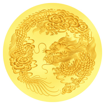 金色祥云龍紋