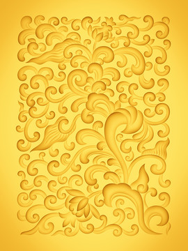 金色屏風(fēng)浮雕花紋