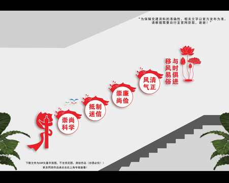 移風(fēng)易俗樓梯文化墻