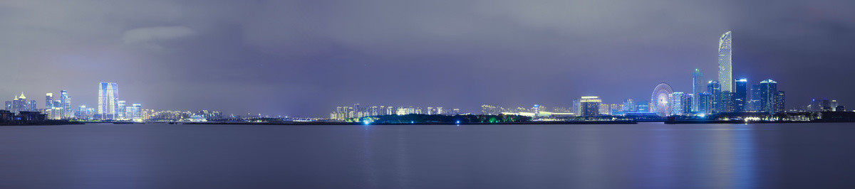 金鸡湖全景夜景