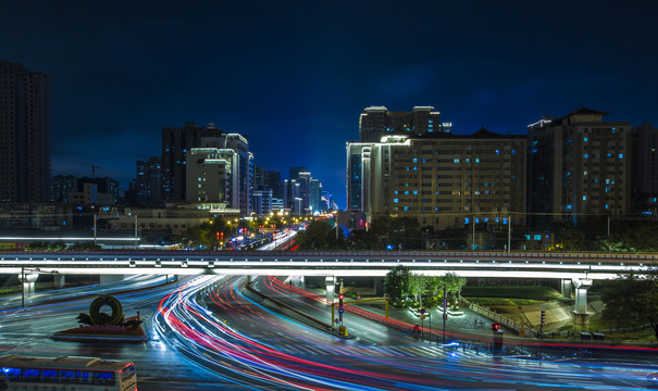 西安环城北路夜景风光