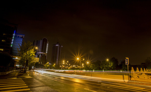 西安城墙南门永宁门夜景风光