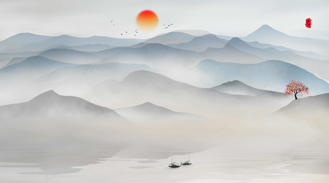 水墨山水畫