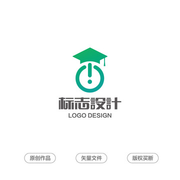 博士帽学习logo