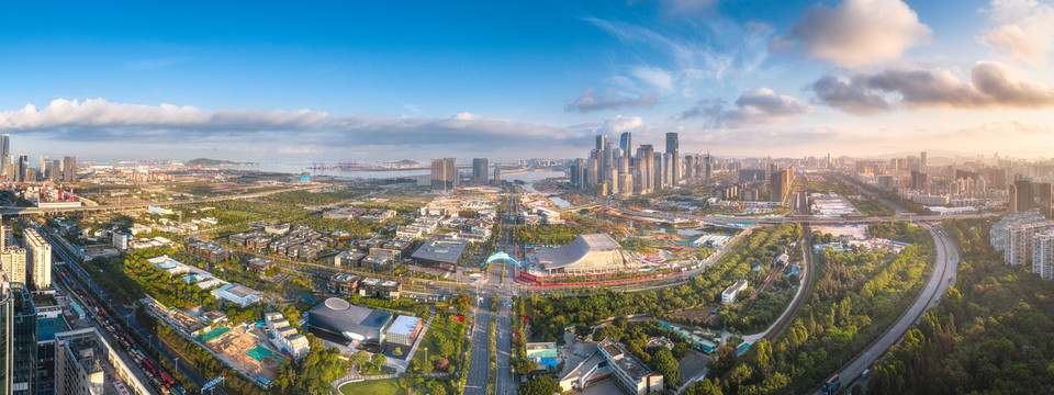 深圳市前海自贸区航拍全景图