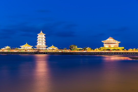 蓬莱八仙过海口夜景