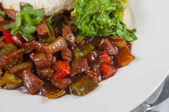 牛肉饭特写