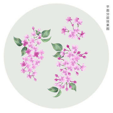 手繪丁香花