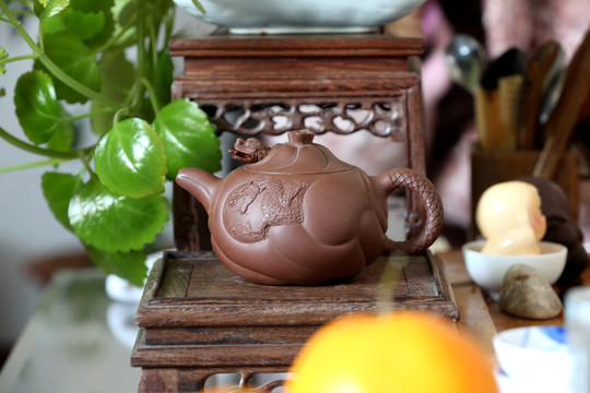 紫砂壶茶具底槽清鱼化龙壶