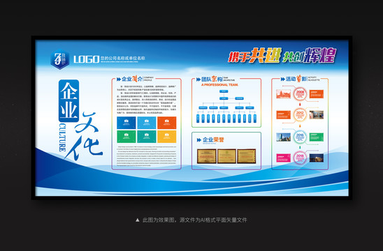 最新企業(yè)文化形象墻展板