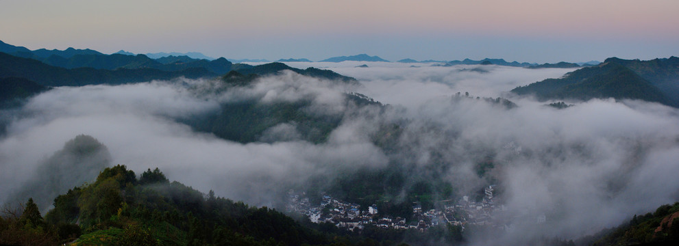 石潭云海全景