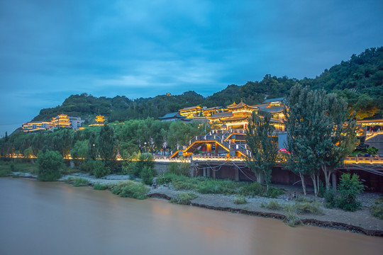 兰州黄河风情线夜景