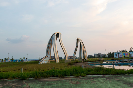 钦州滨海浴场园林风光