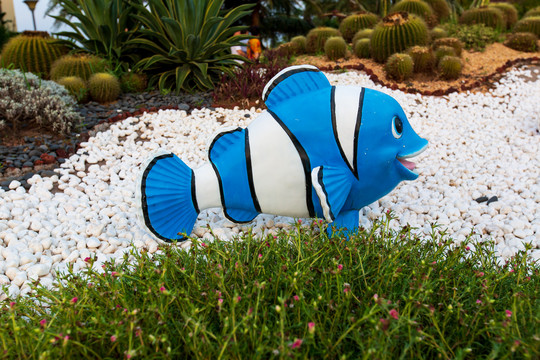 钦州滨海浴场海鱼雕塑