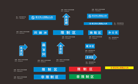 手术室限制区标识