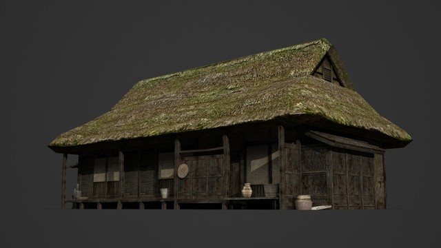 亞洲古代建筑大茅草民房