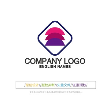 圆角矩形图标简约LOGO设计