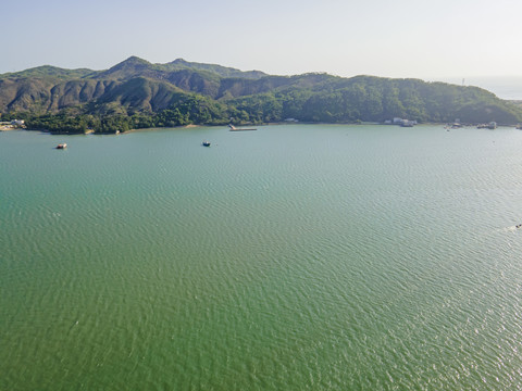 海边小镇航拍