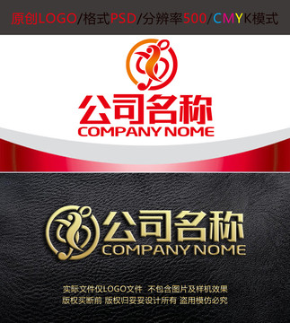 字母音符舞蹈培訓(xùn)logo設(shè)計(jì)