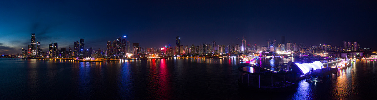 青岛全景青岛城市夜景