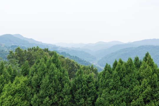 四川德阳和新镇大山风景