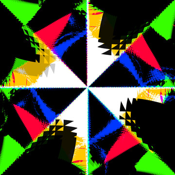 抽象几何时尚彩色地毯