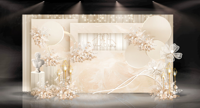 夢幻香檳色迎賓區(qū)