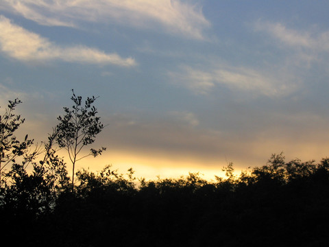 夕阳西下的天空