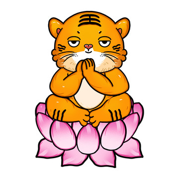 國潮老虎佛系一生