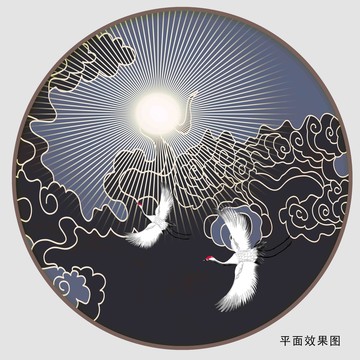 圓形祥云圖
