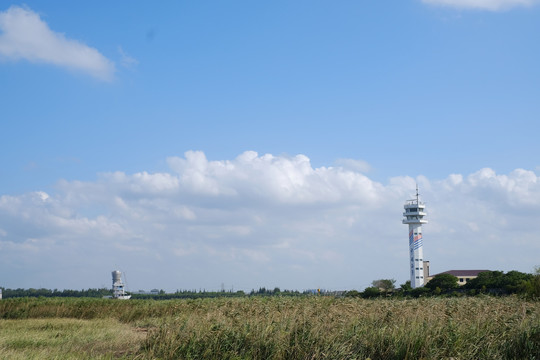 吴淞炮台湿地公园海岸风光