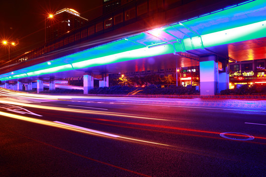 延安路高架夜景