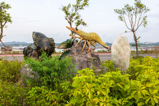 钦州茅尾海海滨广场石雕