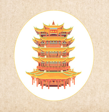 黃鶴樓國(guó)風(fēng)元素建筑素材