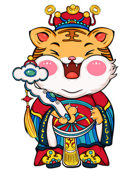 2022國(guó)潮財(cái)神卡通虎