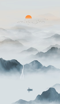 豎幅山水畫(huà)