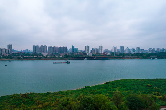 湖南株洲城市建筑航拍