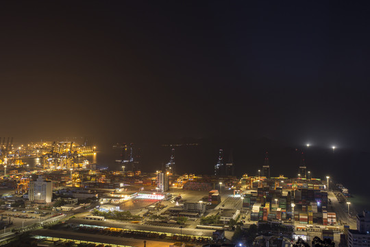 深圳盐田港夜景