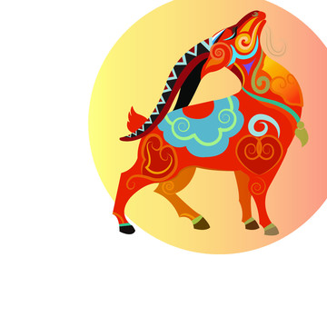 生肖羊插畫