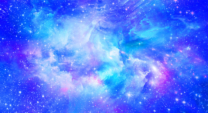 夢幻星空kv唯美銀河系背景