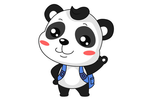 原創(chuàng)手繪卡通熊貓動物插畫圖片