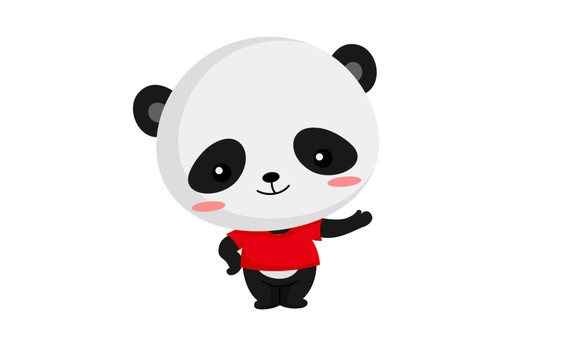 原創(chuàng)手繪卡通熊貓動物插畫圖片