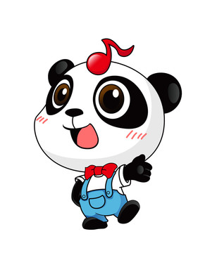 原創(chuàng)手繪卡通熊貓動(dòng)物插畫圖片