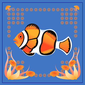 扁平風小丑魚