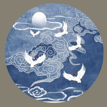 仙鶴裝飾畫