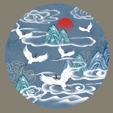 祥云仙鶴