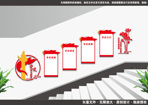 學(xué)黨史樓梯文化墻