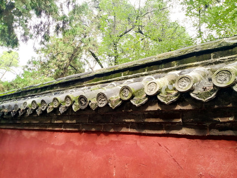 古代建筑红墙