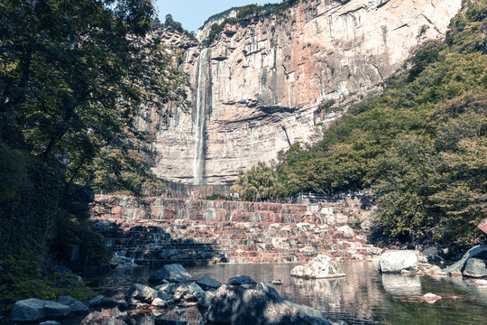 河南南太行万仙山峡谷天河瀑布