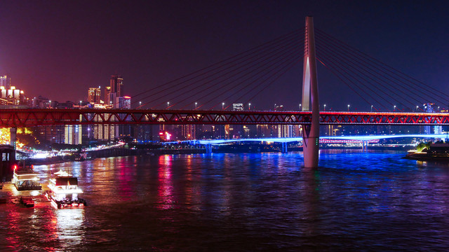 重庆千厮门大桥夜景